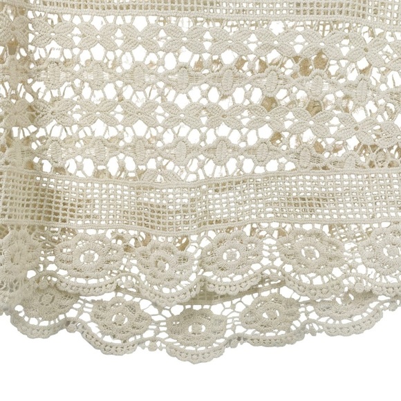Soft Surrounding Ivory Boho Crochet Open Knit Shell Top - Sz S - Picture 10 of 16
